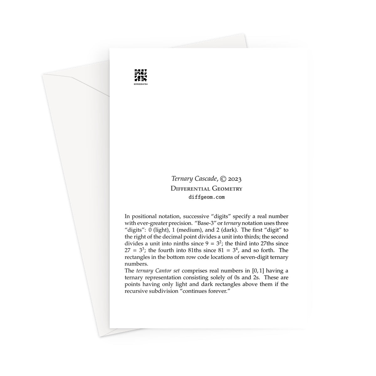 Ternary Cascade Greeting Card