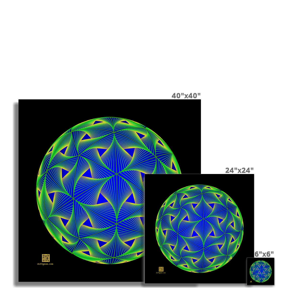 Diatom, Green Fine Art Print