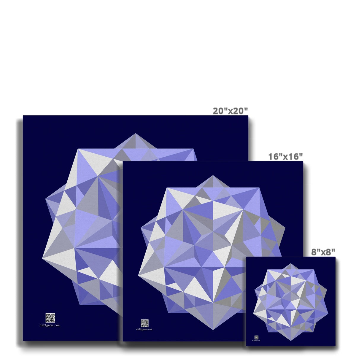 Five Cubes, Winter Eco Canvas
