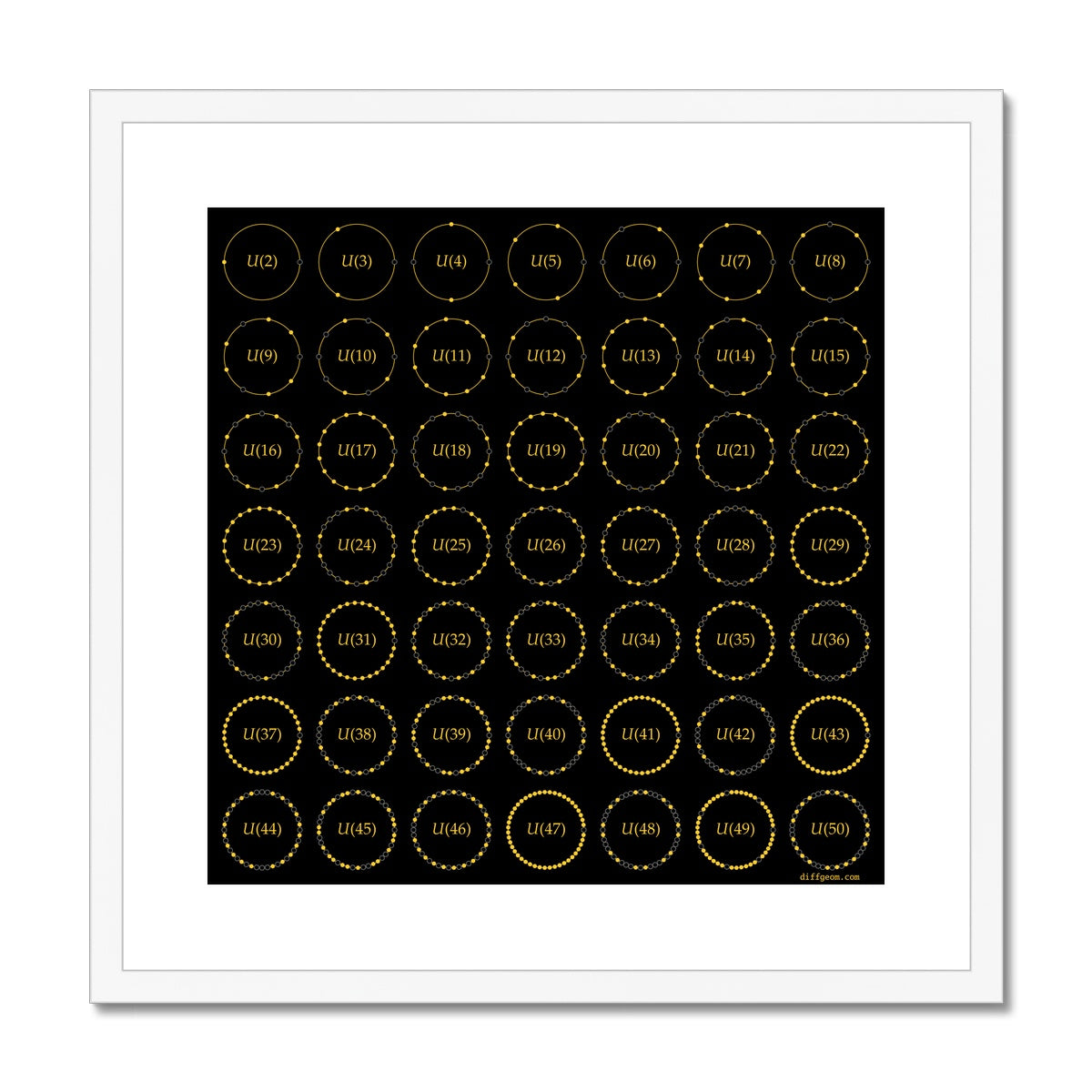 Multiplicative Units, Dark Framed & Mounted Print