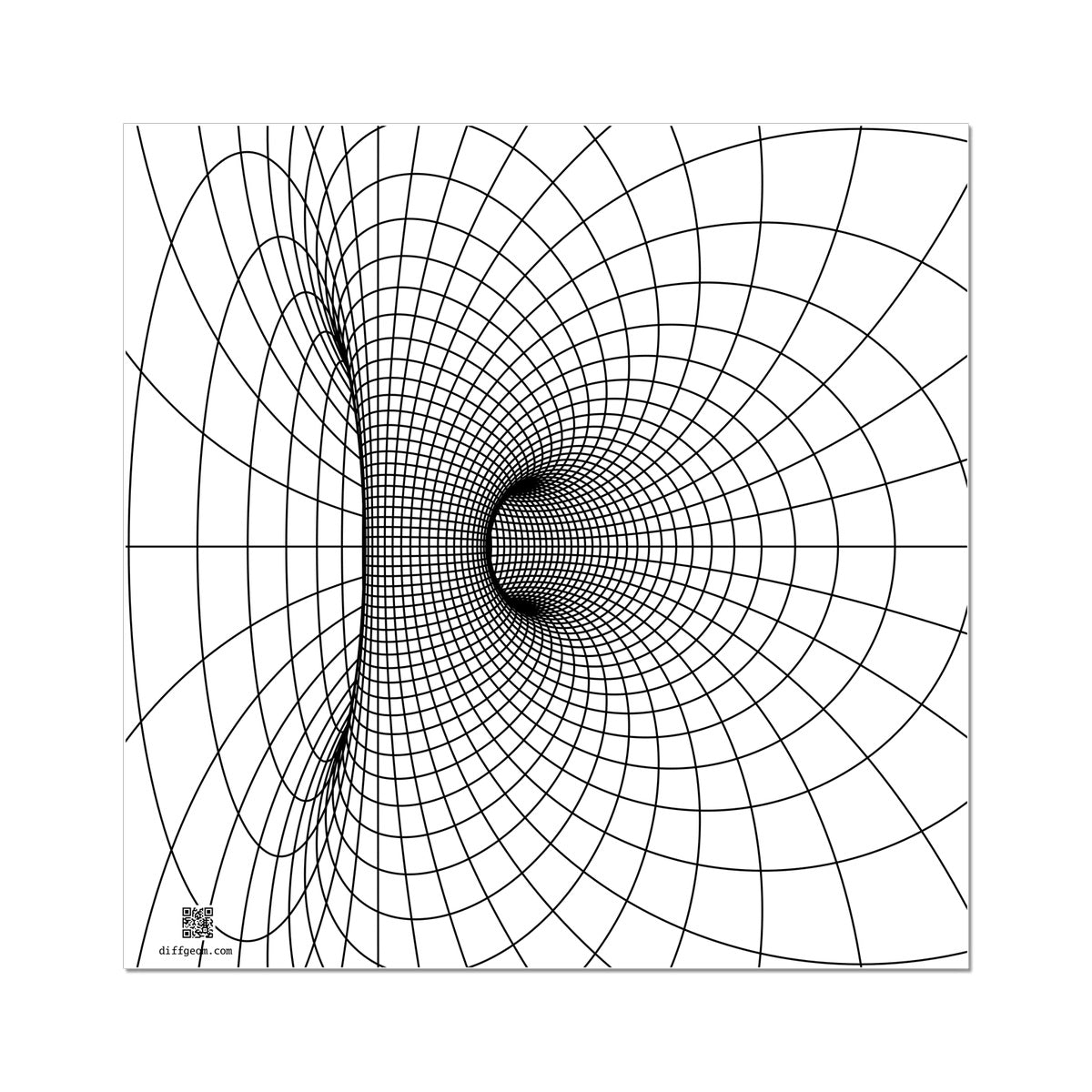Parabolic Cyclide, Black Hahnemühle German Etching Print