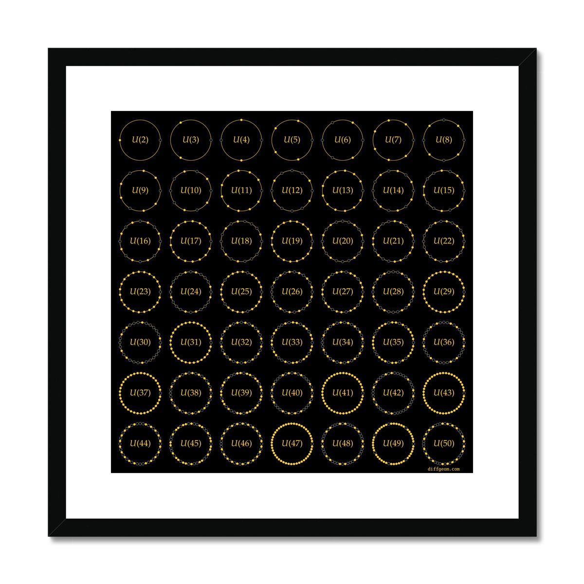 Multiplicative Units, Dark Framed & Mounted Print