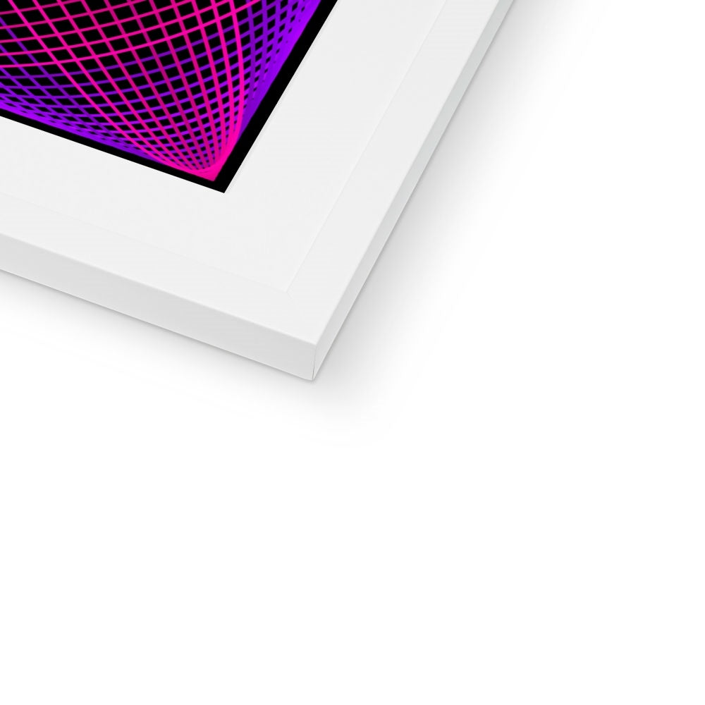 Trig Embrace, Neon Framed & Mounted Print