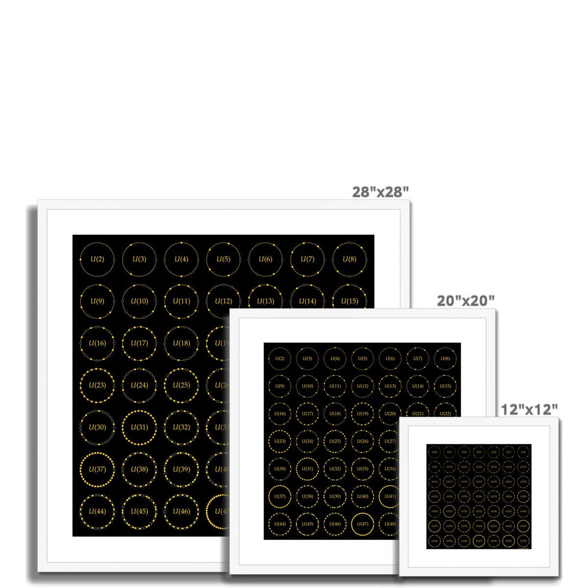 Multiplicative Units, Dark Framed & Mounted Print