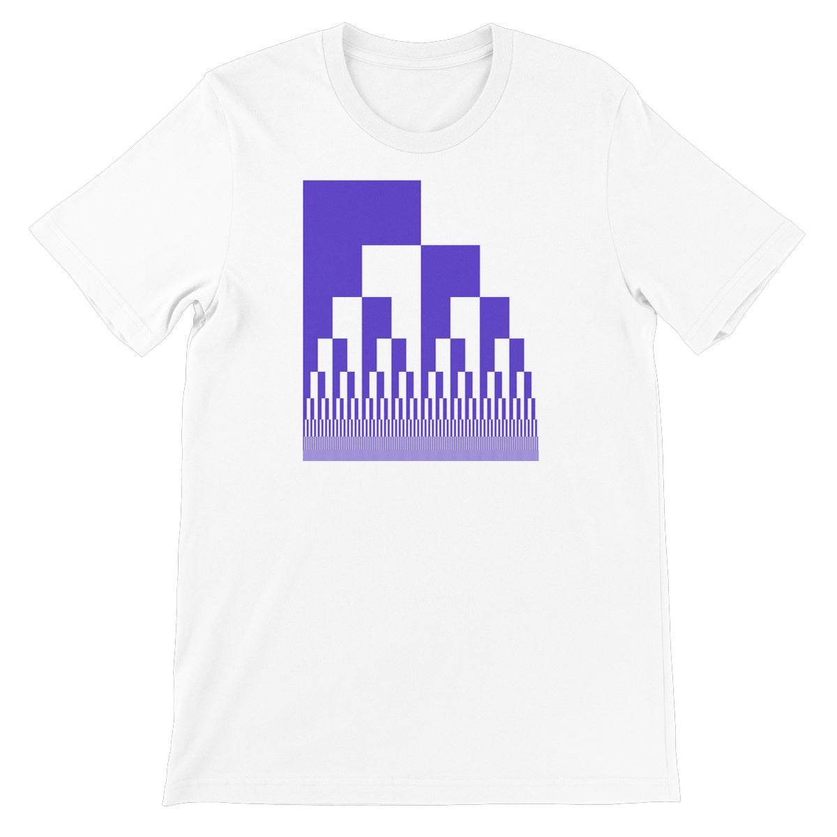 Binary Cascade, Blue Unisex Short Sleeve T-Shirt
