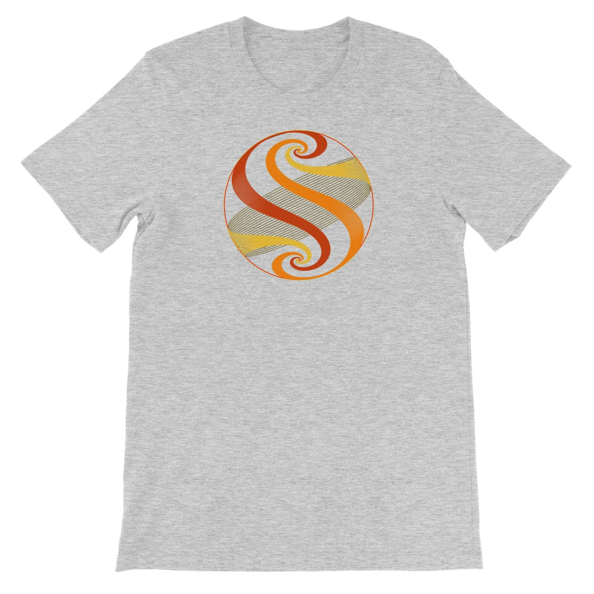 Möbius Flow, Autumn Sphere Unisex Short Sleeve T-Shirt