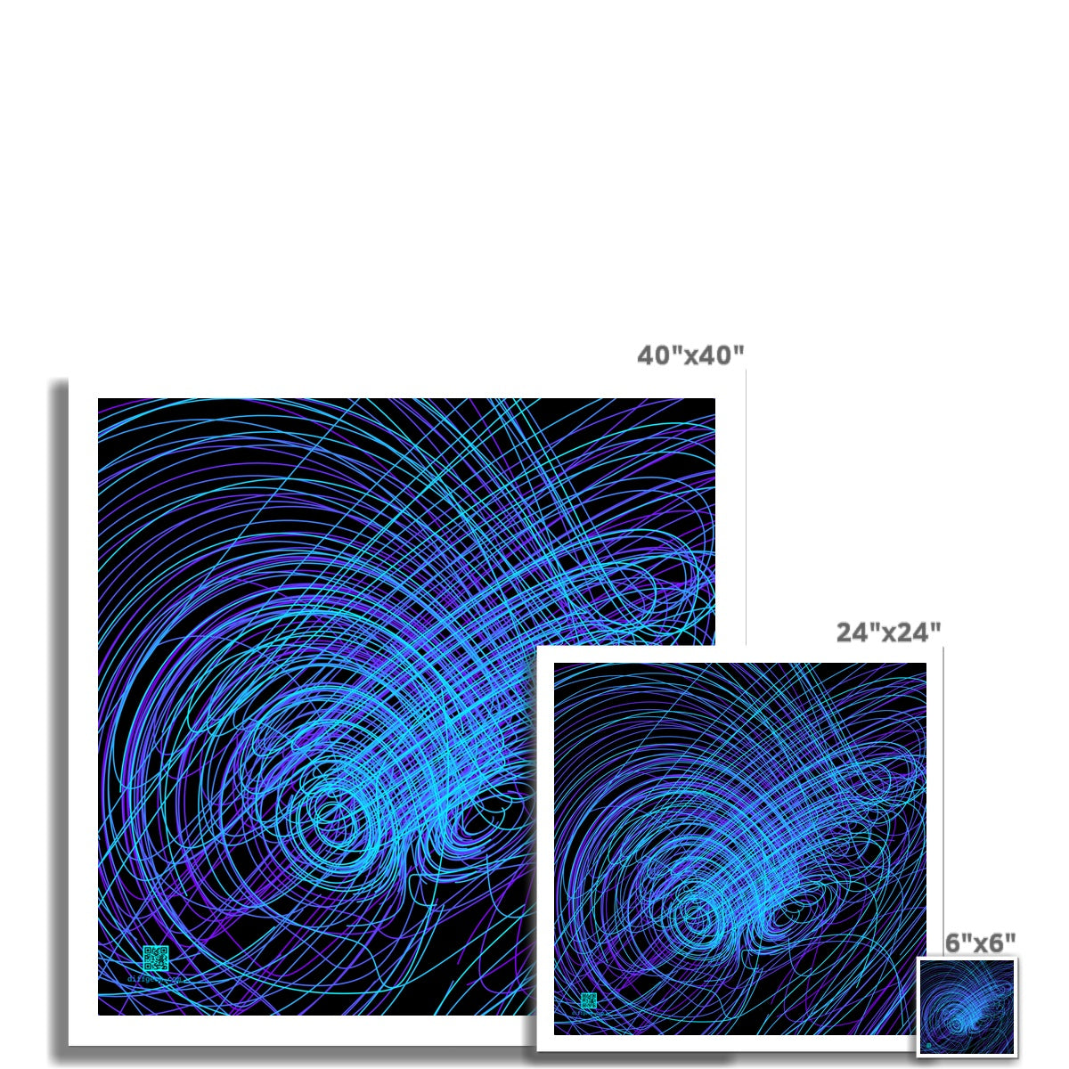 Lorenz Attractor, Cool Hahnemühle German Etching Print