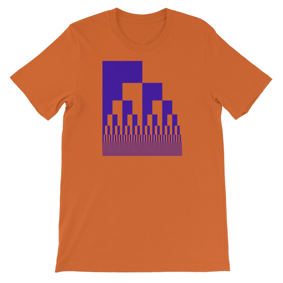 Binary Cascade, Blue Unisex Short Sleeve T-Shirt