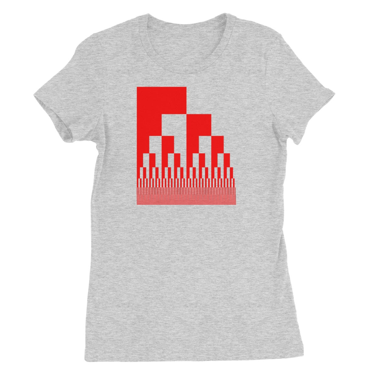 Binary Cascade, Red Women's Favourite T-Shirt