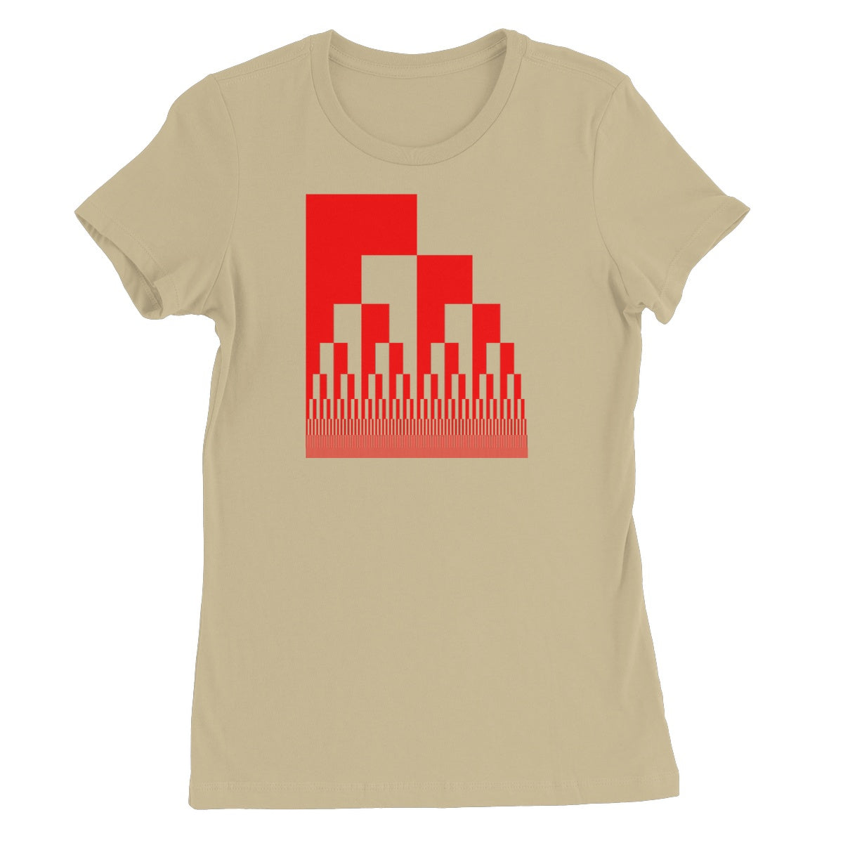 Binary Cascade, Red Women's Favourite T-Shirt