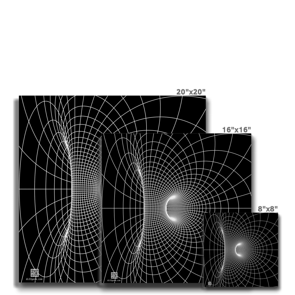 Parabolic Cyclide, White Eco Canvas