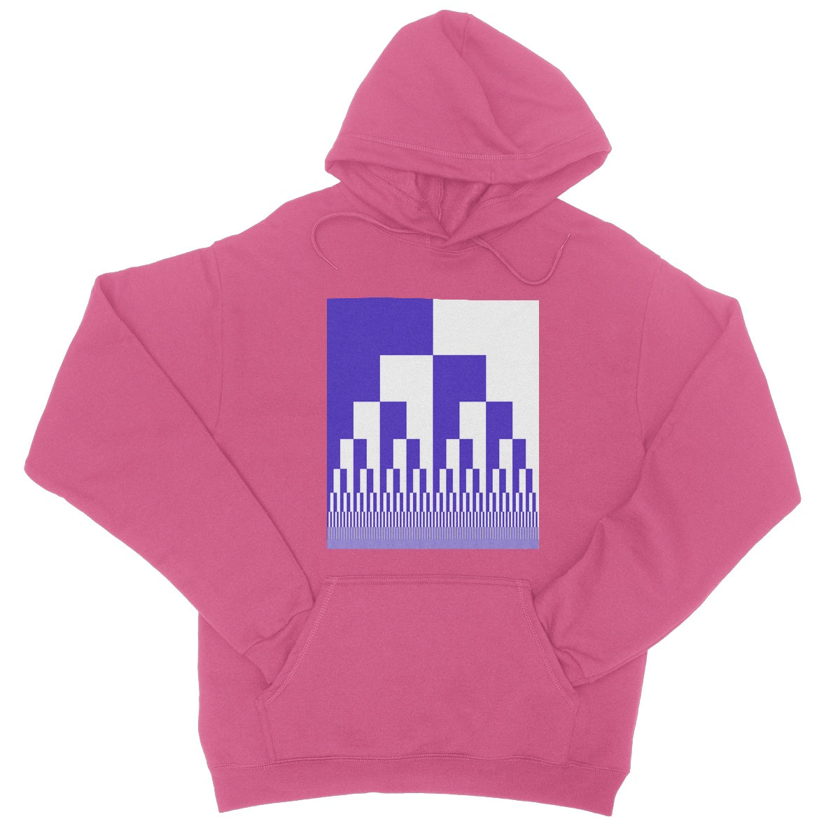 Binary Cascade, Blue and White College Hoodie