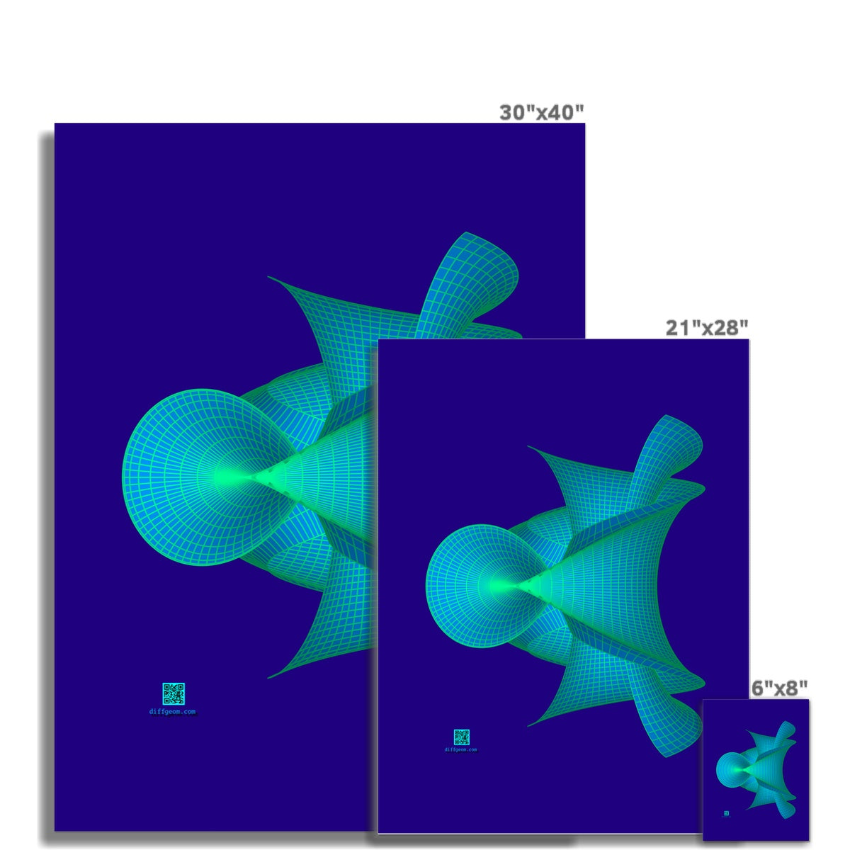 Kuen's Surface, Aqua Wall Art Poster