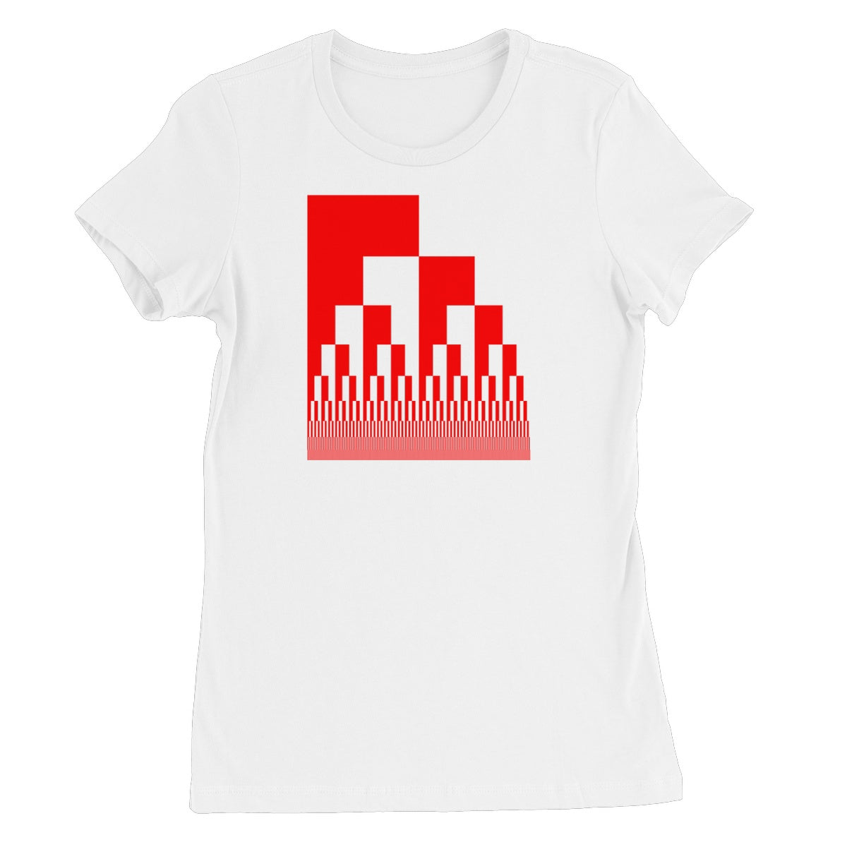 Binary Cascade, Red Women's Favourite T-Shirt