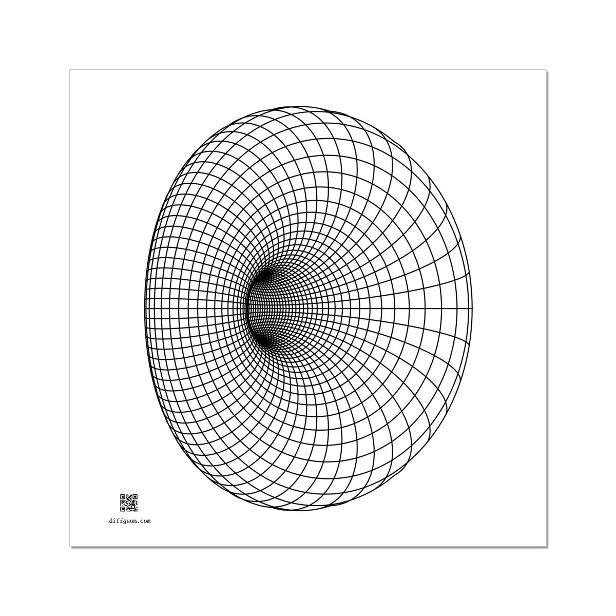 Cyclide, Black Fine Art Print