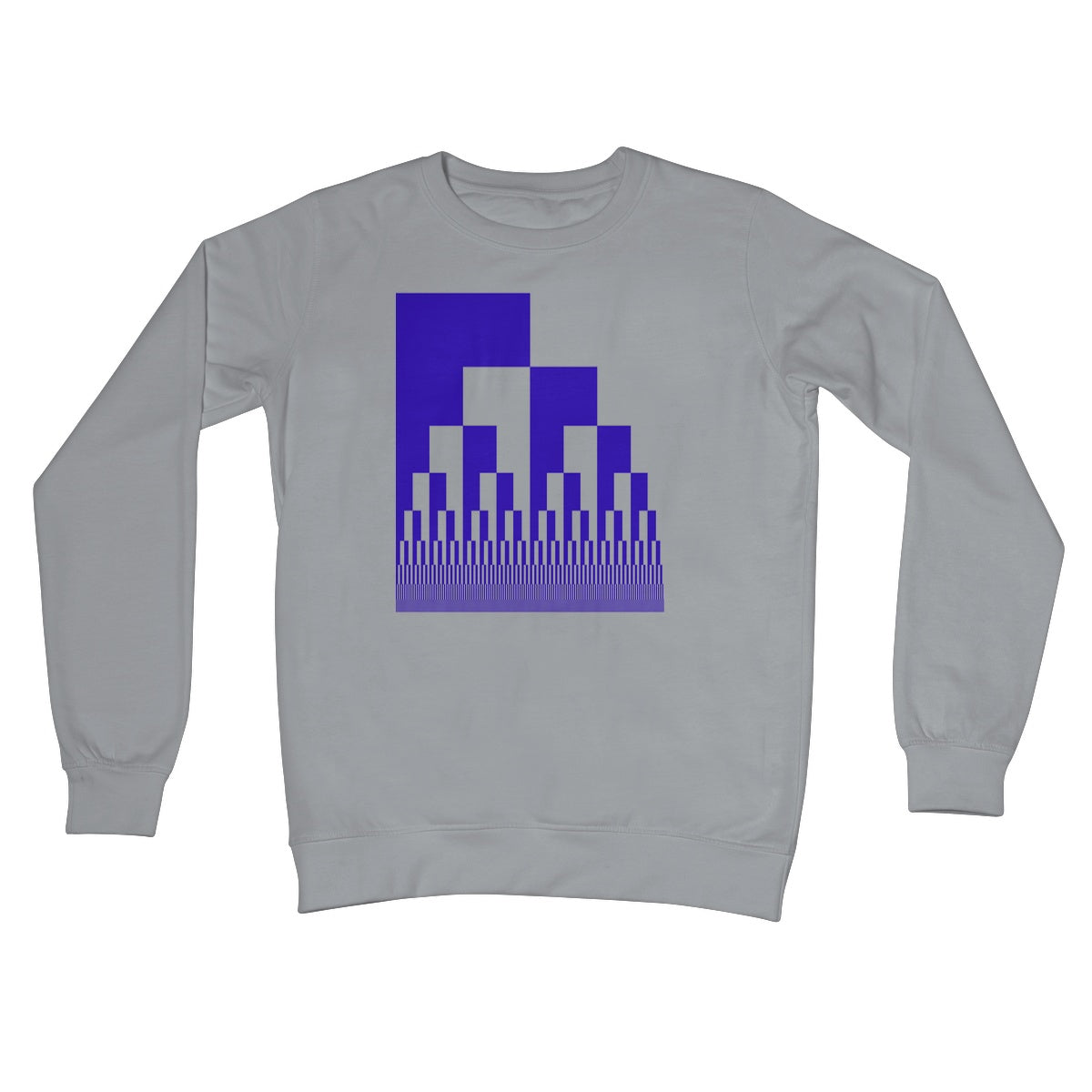 Binary Cascade, Blue Crew Neck Sweatshirt
