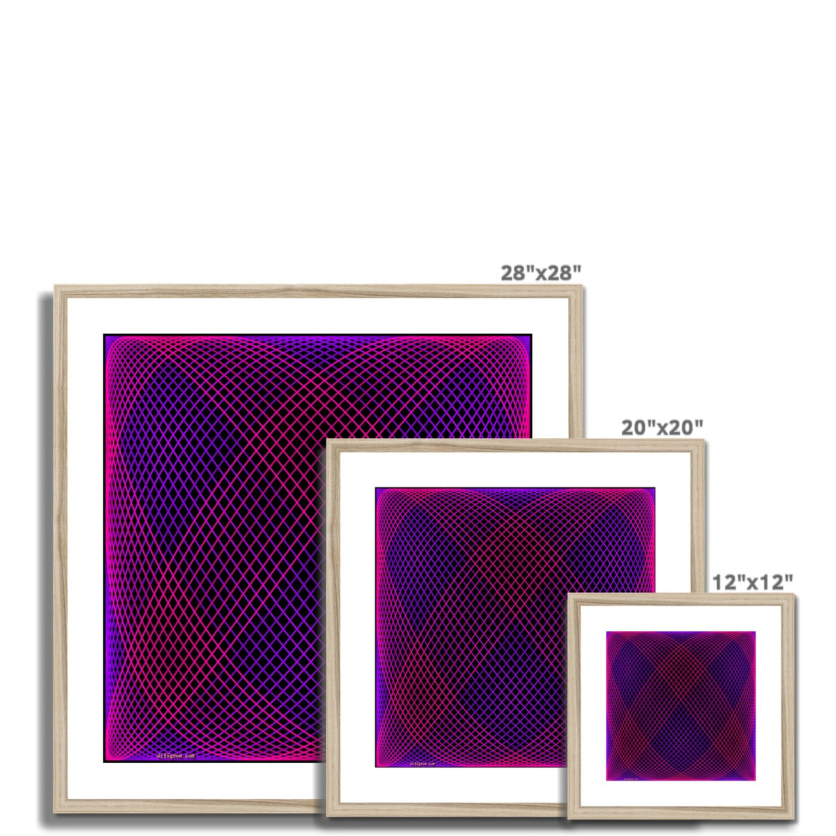 Trig Embrace, Neon Framed & Mounted Print