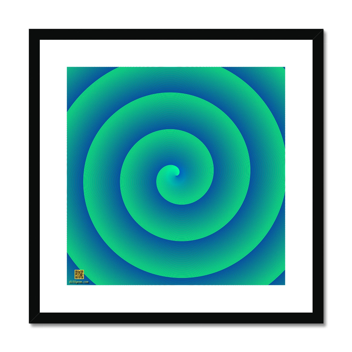 Unwinding, Verdigris Framed & Mounted Print