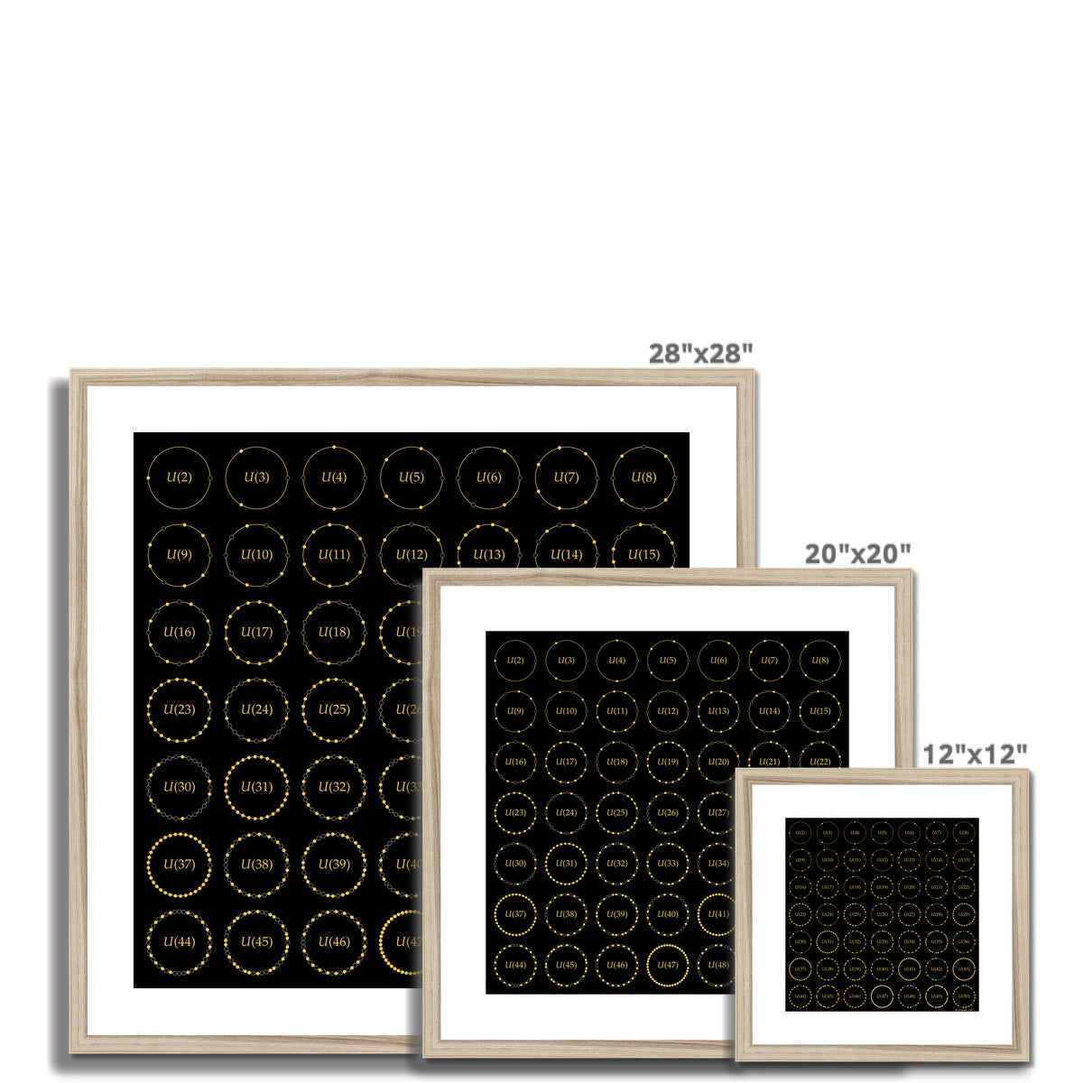 Multiplicative Units, Dark Framed & Mounted Print