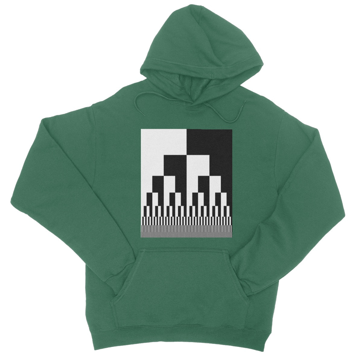 Binary Cascade, Black and White College Hoodie
