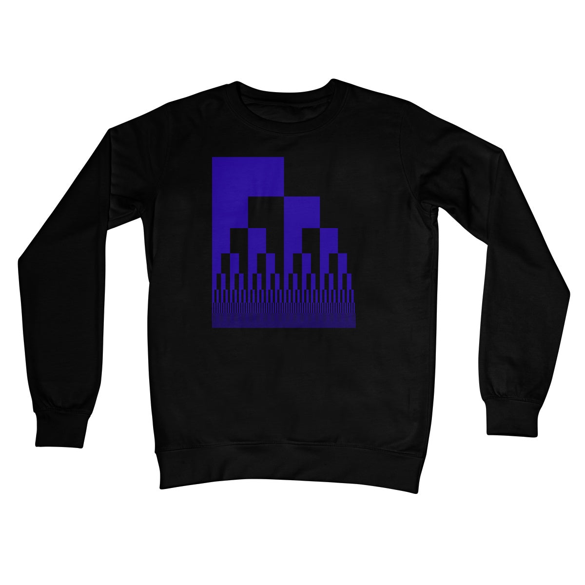 Binary Cascade, Blue Crew Neck Sweatshirt