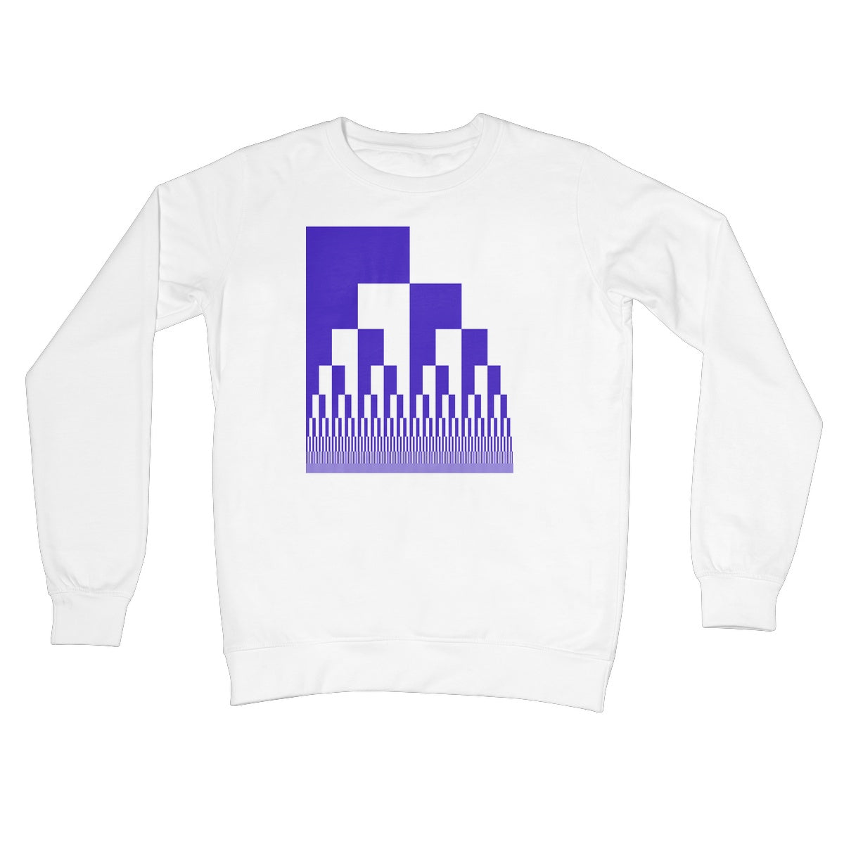 Binary Cascade, Blue Crew Neck Sweatshirt