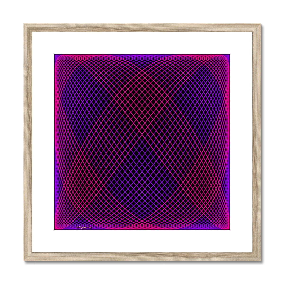 Trig Embrace, Neon Framed & Mounted Print