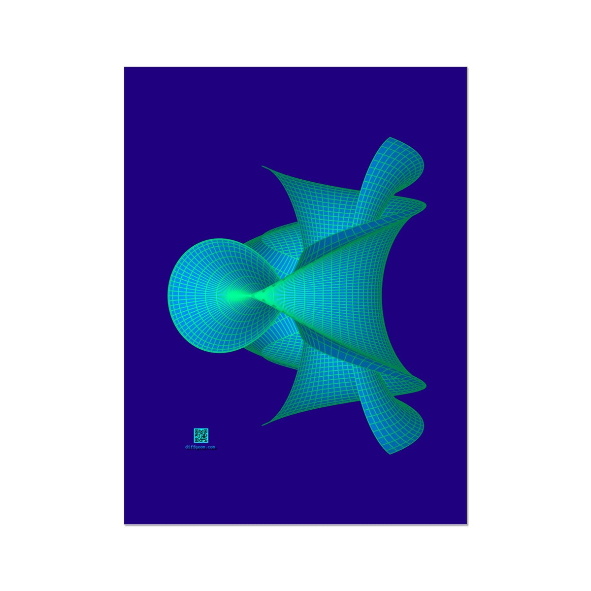 Kuen's Surface, Aqua Wall Art Poster
