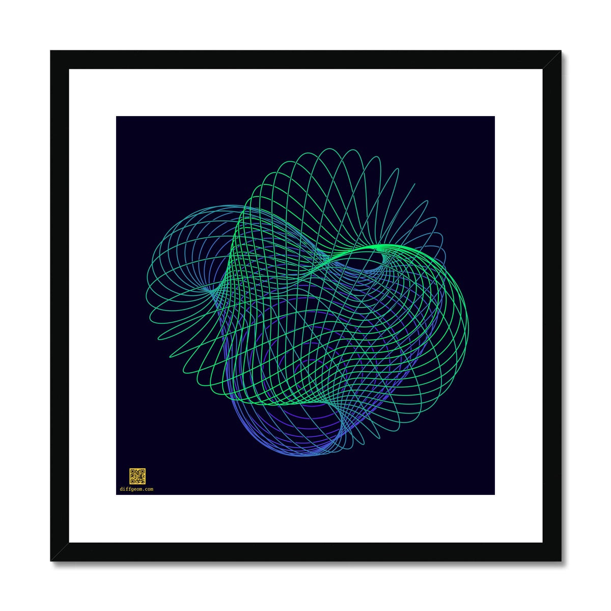 Projective Plane, Spring Framed & Mounted Print