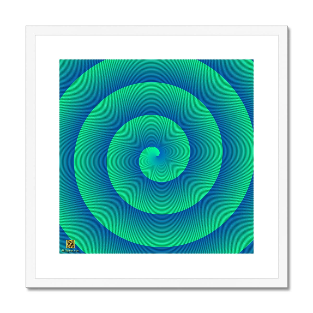 Unwinding, Verdigris Framed & Mounted Print