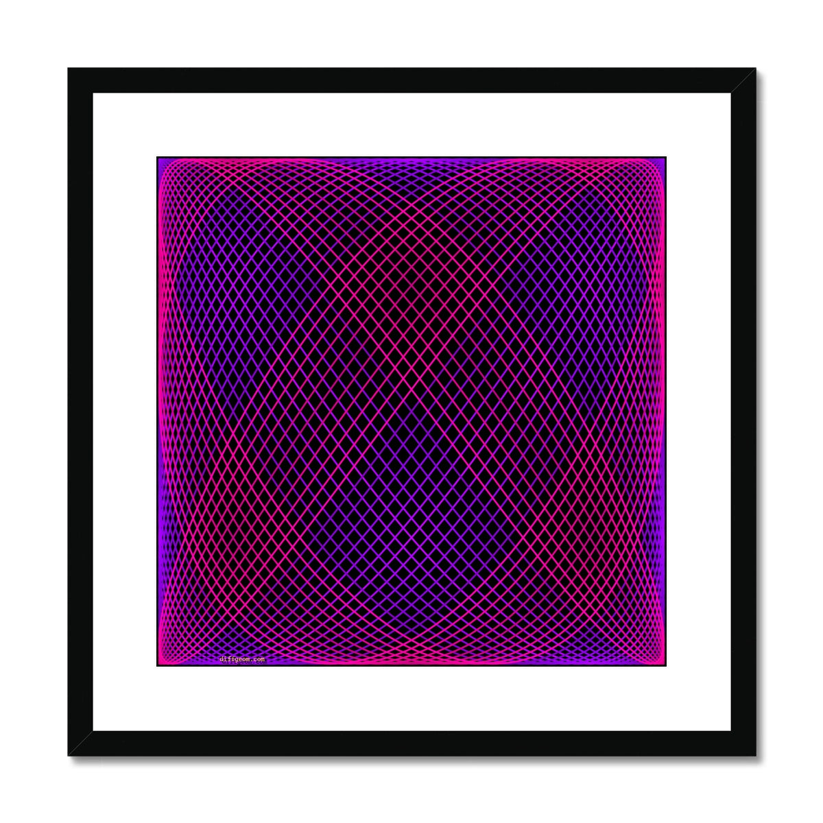 Trig Embrace, Neon Framed & Mounted Print