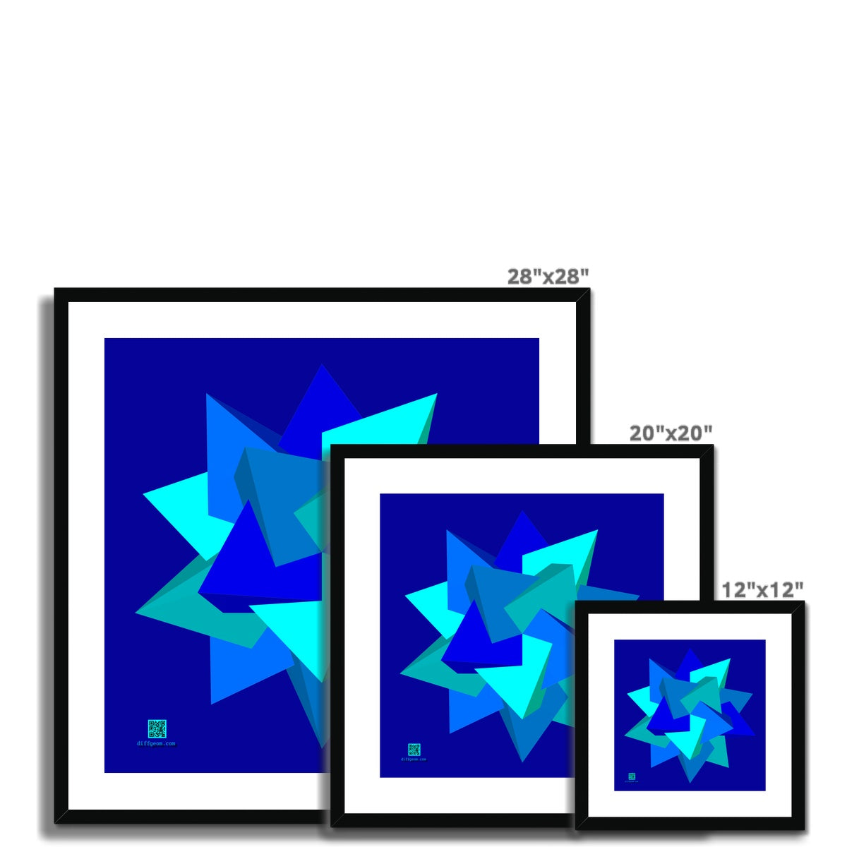 Five Tetrahedra, Ocean Framed & Mounted Print