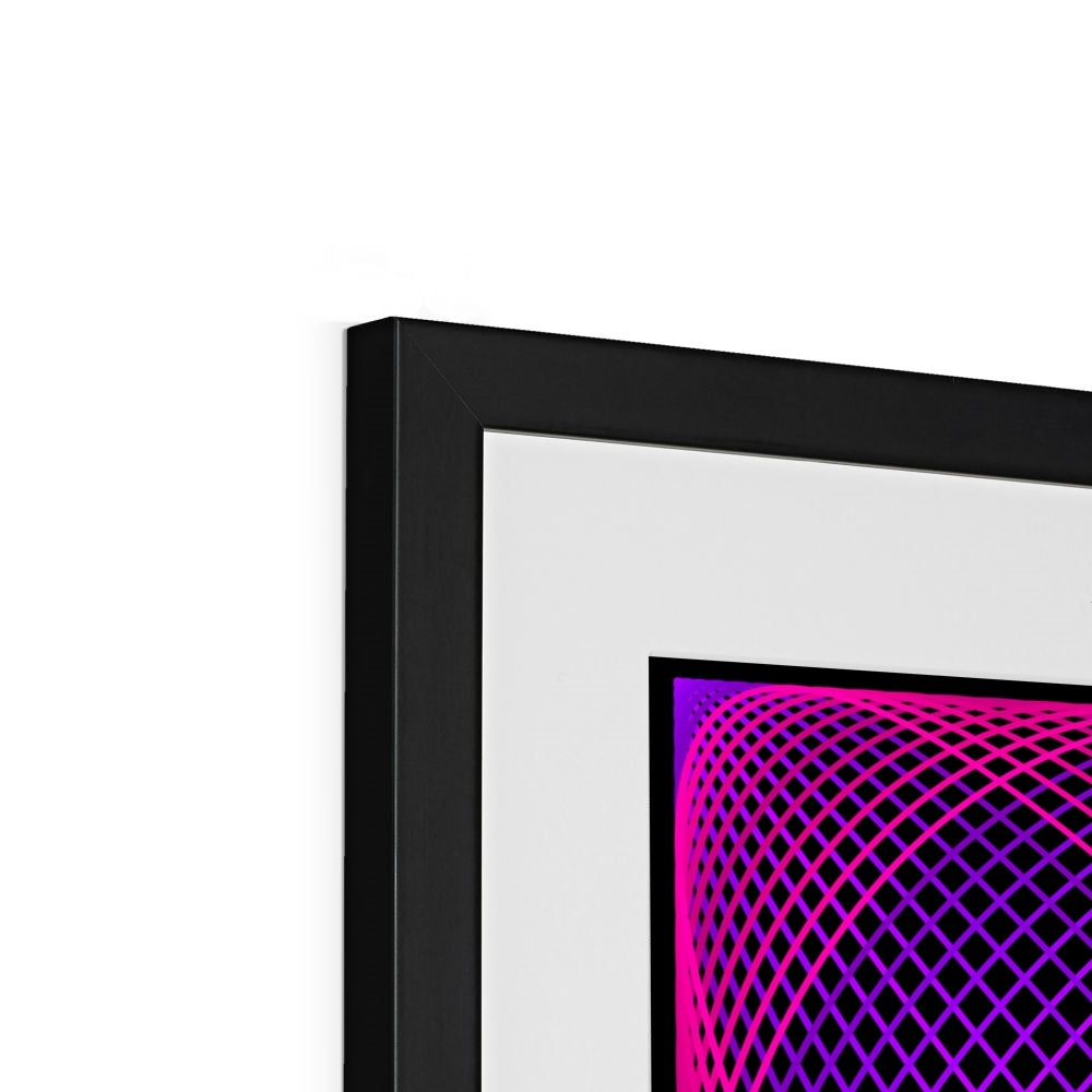 Trig Embrace, Neon Framed & Mounted Print