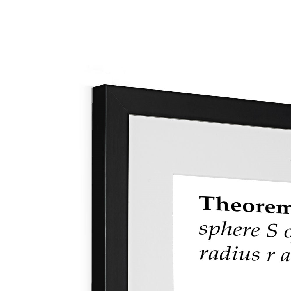 Area of Spherical Caps (light) Framed & Mounted Print