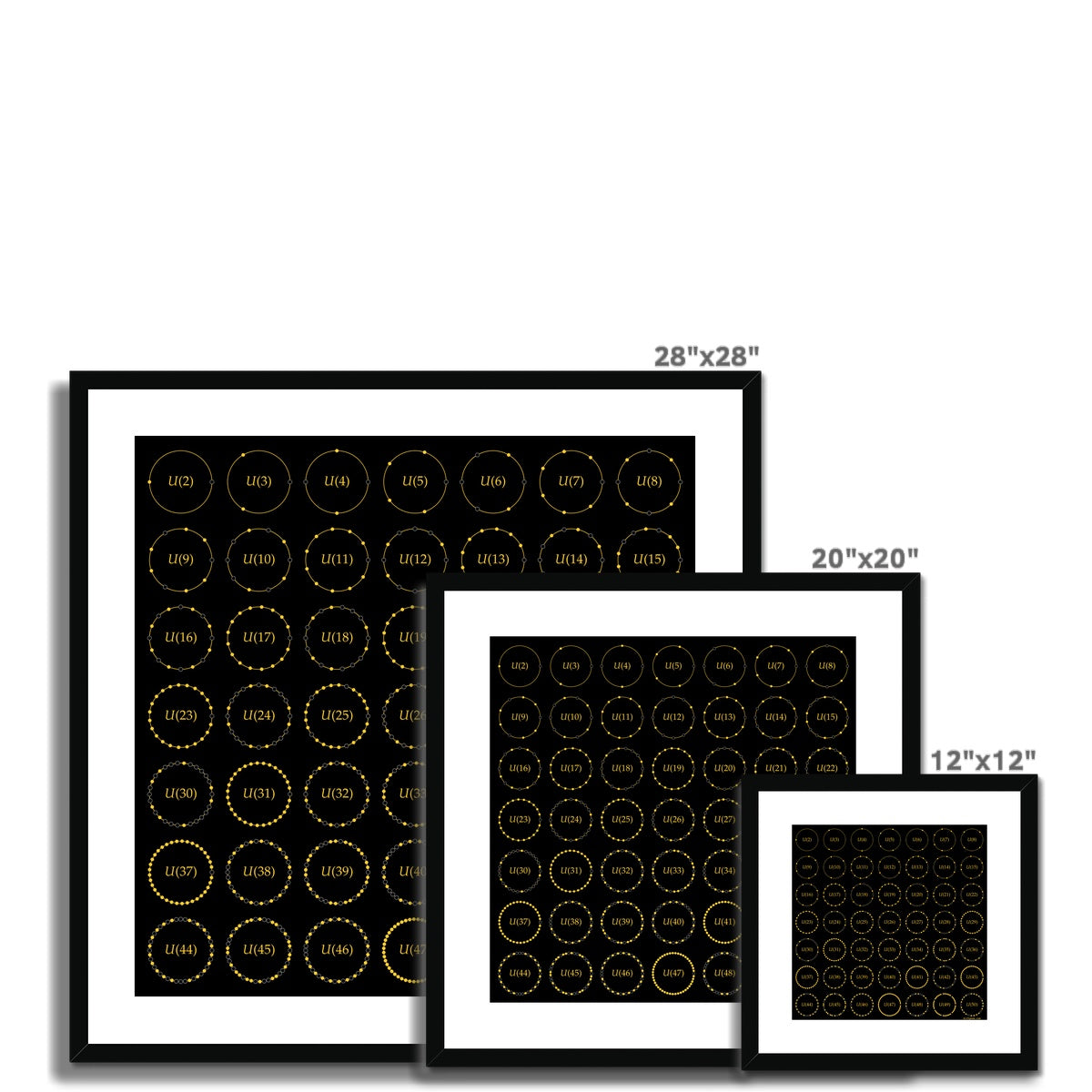 Multiplicative Units, Dark Framed & Mounted Print
