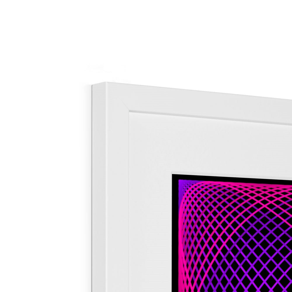 Trig Embrace, Neon Framed & Mounted Print