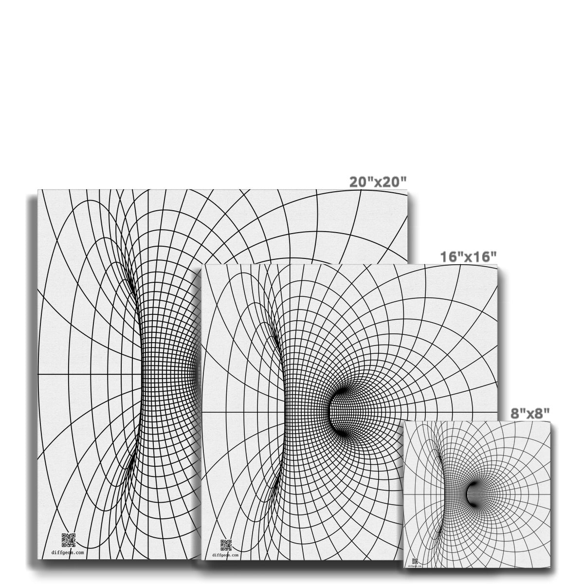Parabolic Cyclide, Black Eco Canvas