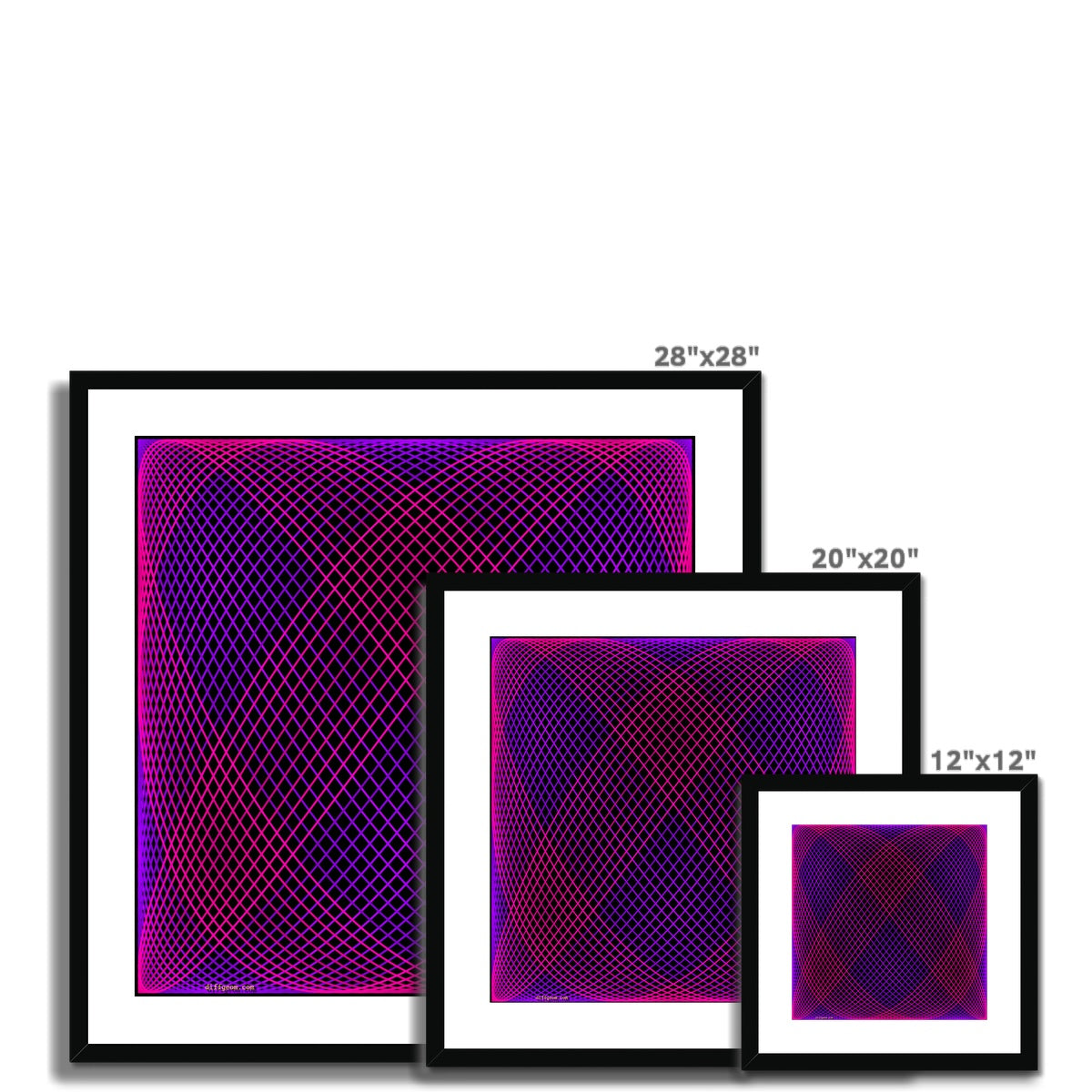 Trig Embrace, Neon Framed & Mounted Print
