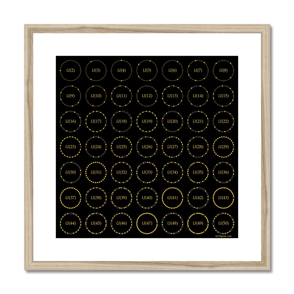 Multiplicative Units, Dark Framed & Mounted Print