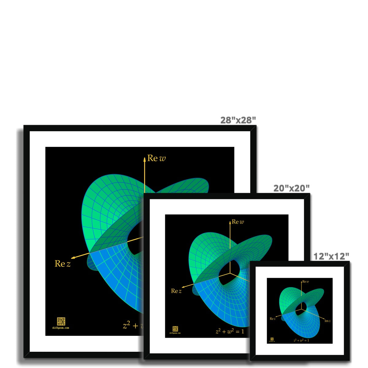 Complex Circle, 2 Slits Framed & Mounted Print