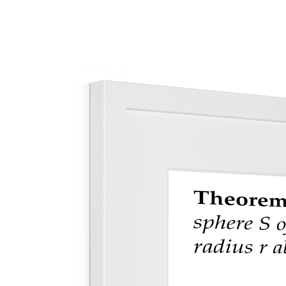 Area of Spherical Caps (light) Framed & Mounted Print