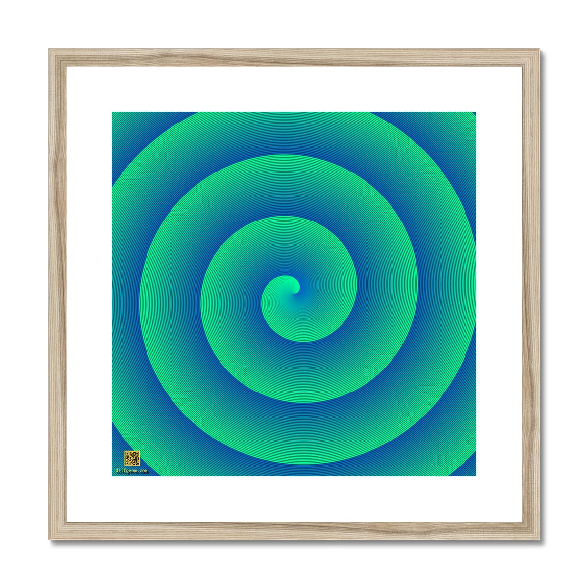Unwinding, Verdigris Framed & Mounted Print