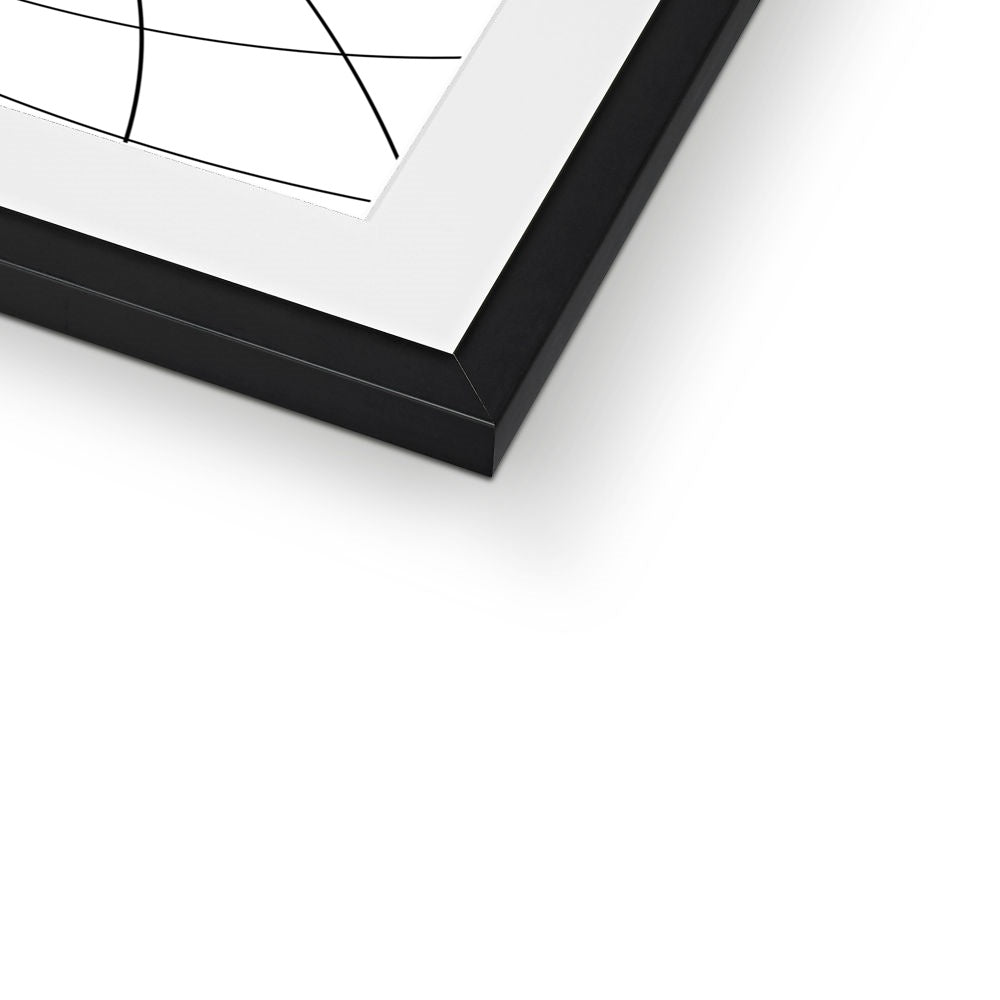 Parabolic Cyclide, Black Framed & Mounted Print
