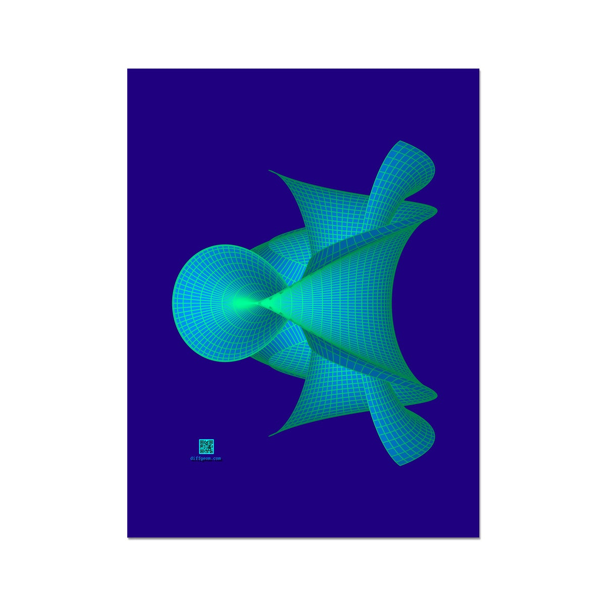 Kuen's Surface, Aqua Fine Art Print