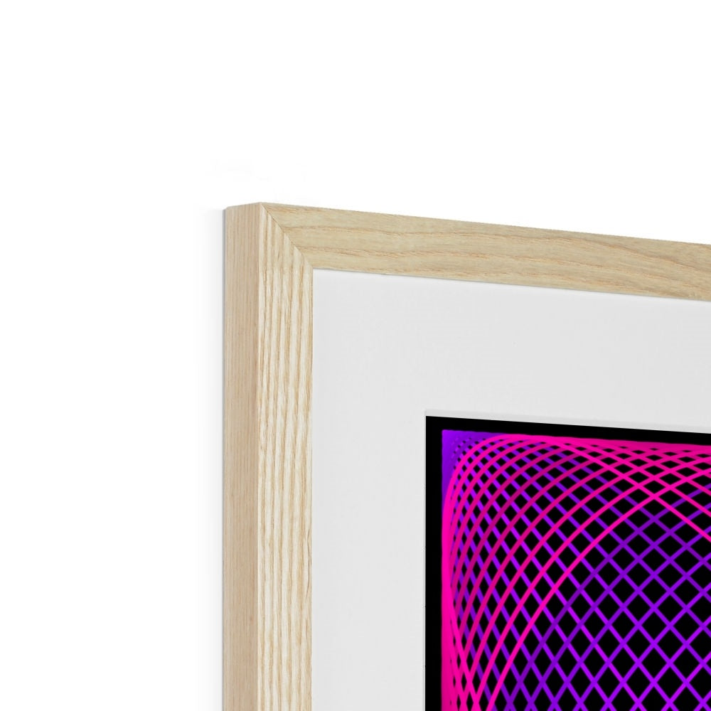 Trig Embrace, Neon Framed & Mounted Print