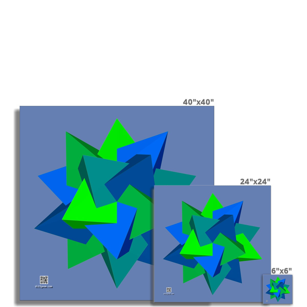 Five Tetrahedra, Summer Fine Art Print