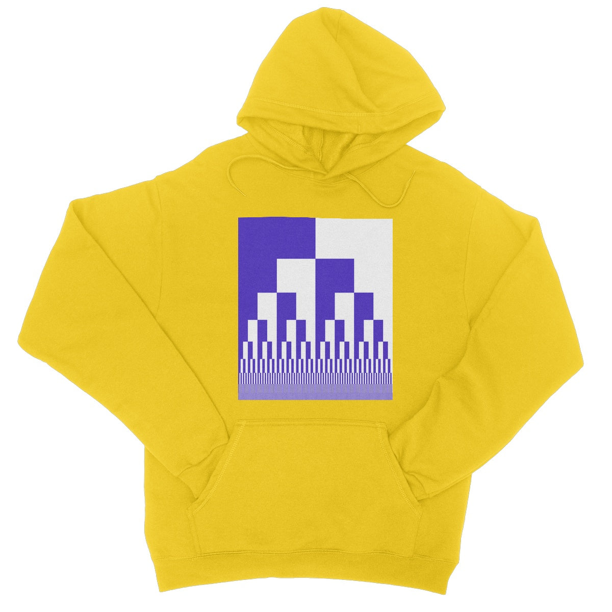 Binary Cascade, Blue and White College Hoodie