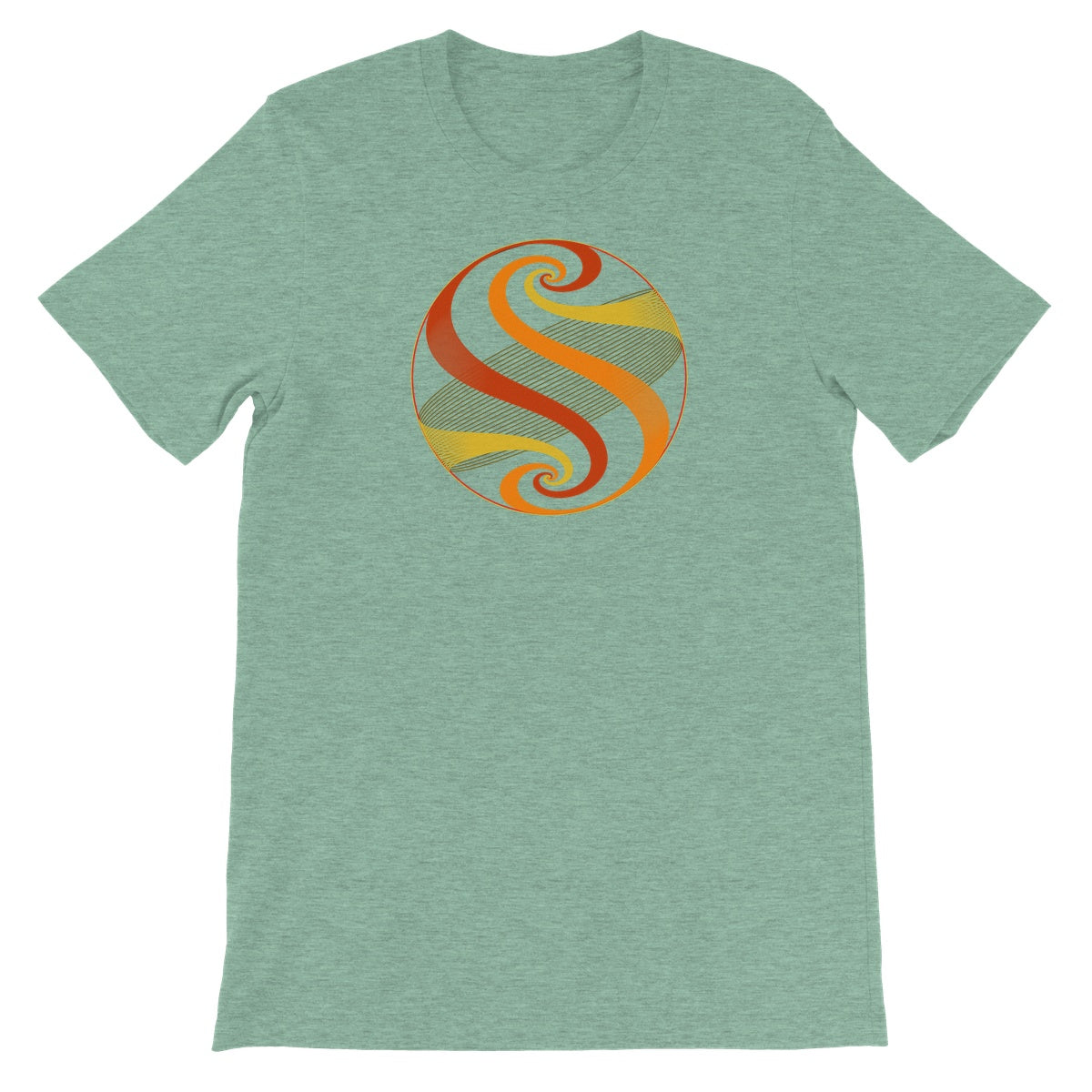 Möbius Flow, Autumn Sphere Unisex Short Sleeve T-Shirt