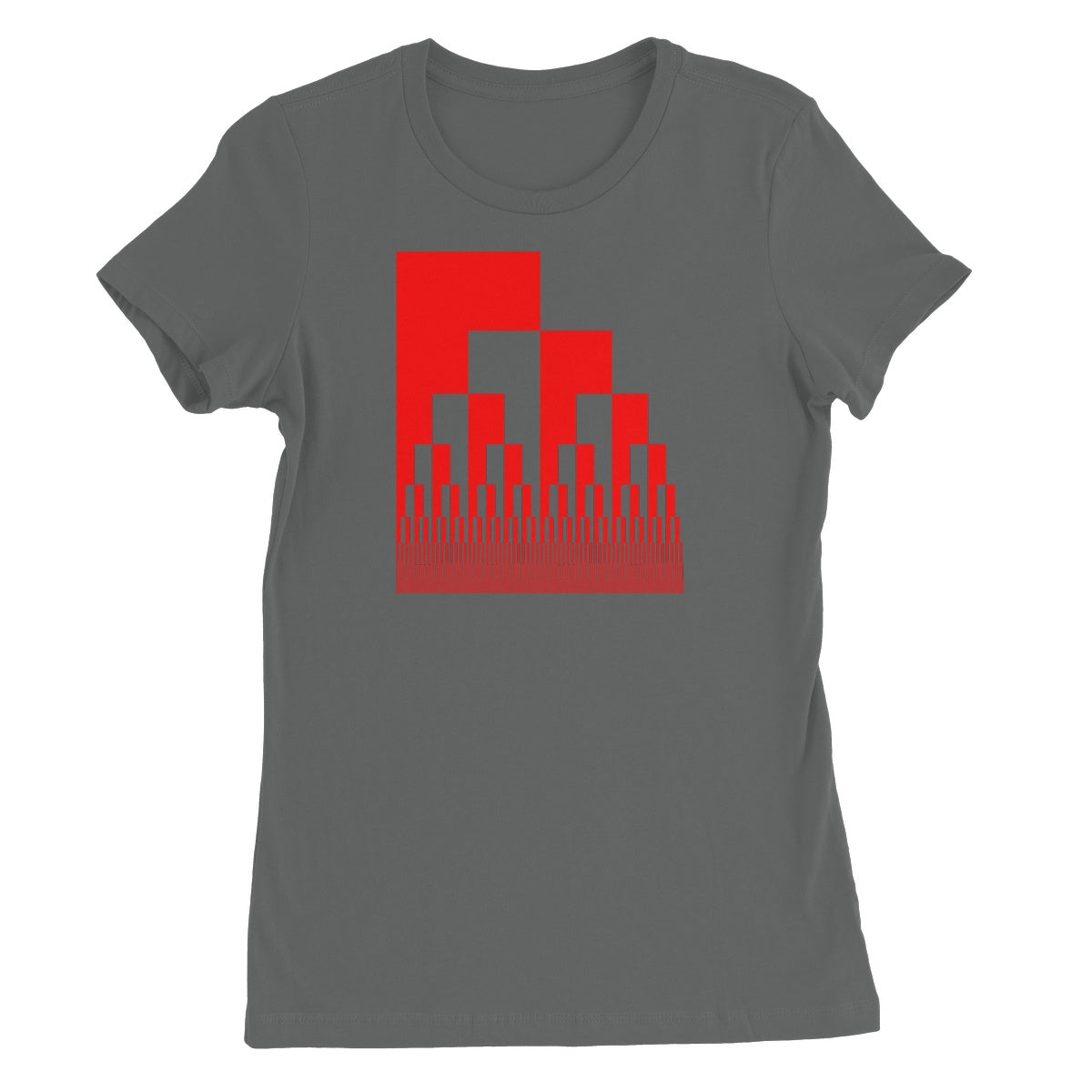 Binary Cascade, Red Women's Favourite T-Shirt