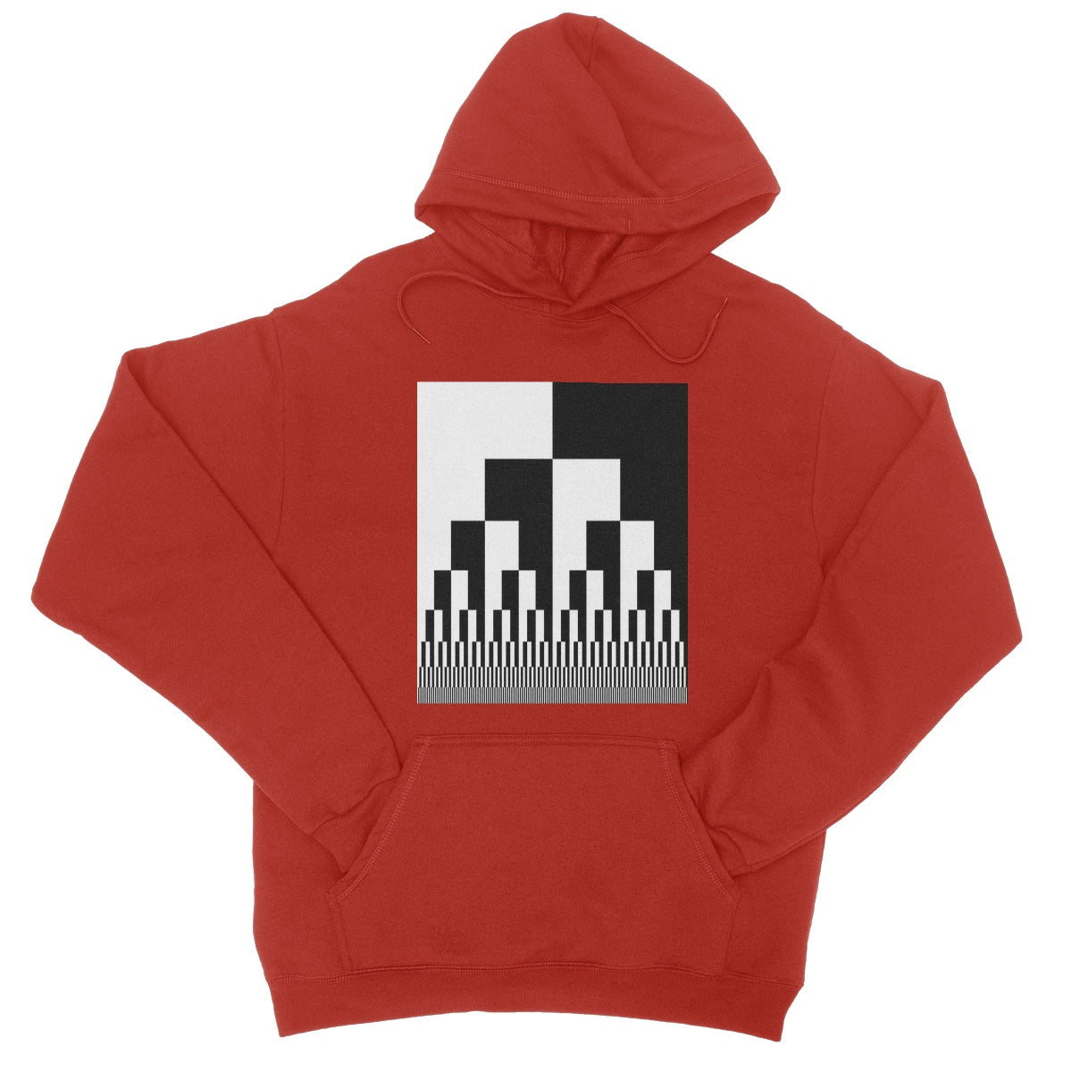 Binary Cascade, Black and White College Hoodie